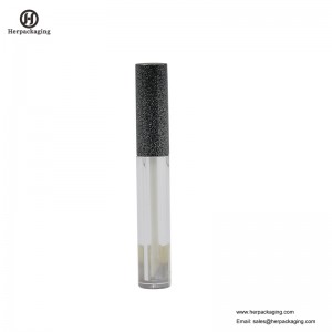 HCL305 Doorzichtige plastic lege lipglossbuizen voor cosmetische kleurproducten geflockte lipglossapplicators