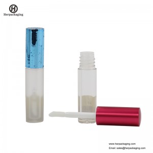 HCL307 Doorzichtige plastic lege lipglossbuizen voor cosmetische kleurproducten geflockte lipglossapplicators