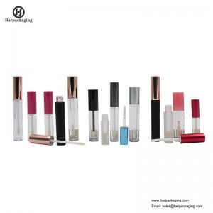 HCL311 Doorzichtige plastic lege lipglossbuizen voor cosmetische kleurproducten geflockte lipglossapplicators